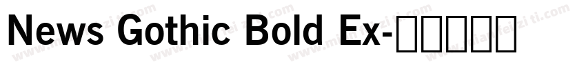 News Gothic Bold Ex字体转换
